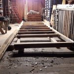 Fachwerkarbeiten für die aufzustellende Umhausung der Dampfmaschine