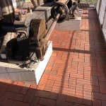 Das Verlegen der rotbraunbunten Pflasterklinker war am 18.09.2019 erledigt.