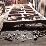 Fachwerkarbeiten f&uuml;r die aufzustellende Umhausung der Dampfmaschine