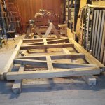 Fachwerkarbeiten f&uuml;r die aufzustellende Umhausung der Dampfmaschine