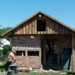 Ausmauern der Gefache im Juni 2019