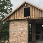 Ausmauern der Gefache im Juni 2019