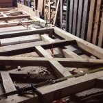 Fachwerkarbeiten für die aufzustellende Umhausung der Dampfmaschine